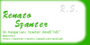 renato szanter business card